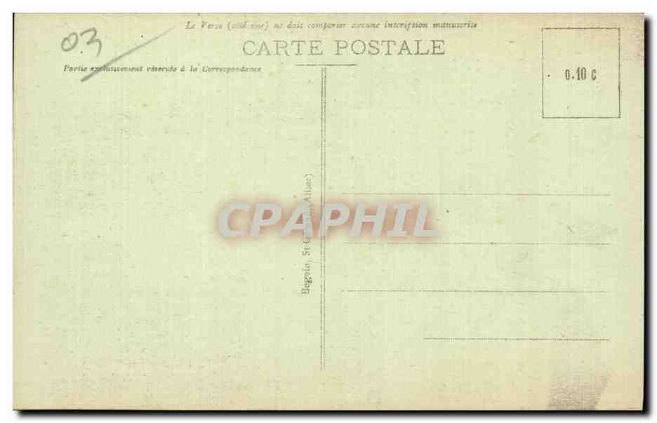 Moulins - Vieilles Maisons Restaurant Petit Jean - CPA  — Verso