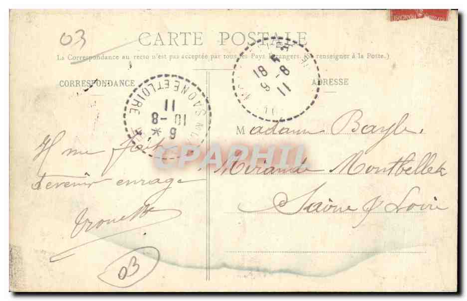 Vichy - Promenade de l ancien Parc Prete Priest - CPA  — Rückseite