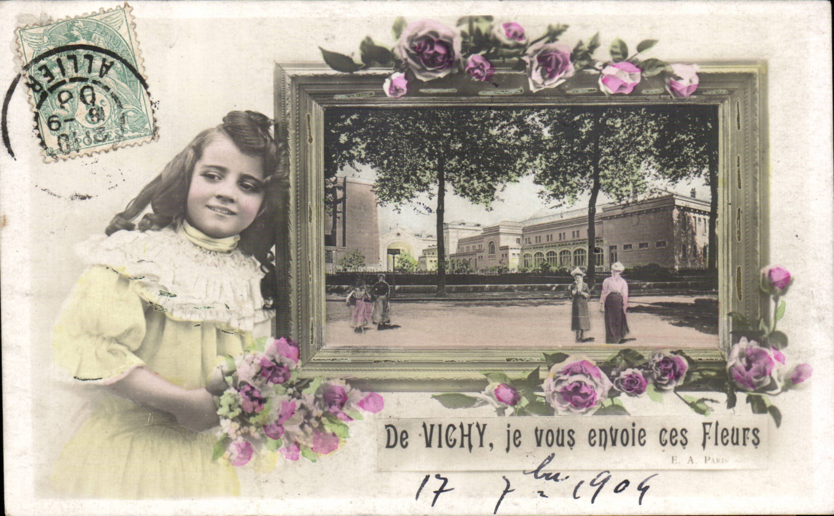 Vichy — vue de la gare — E.A. Paris, n° de série non visible
