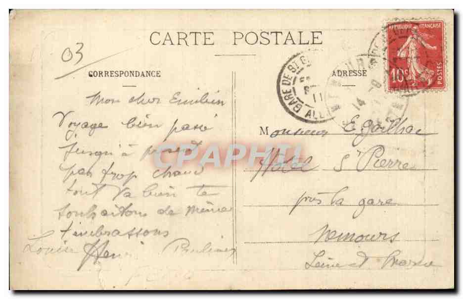 St Germain des Fosses - Pont du Chemin de Fer sur l Allier - CPA  — Rückseite
