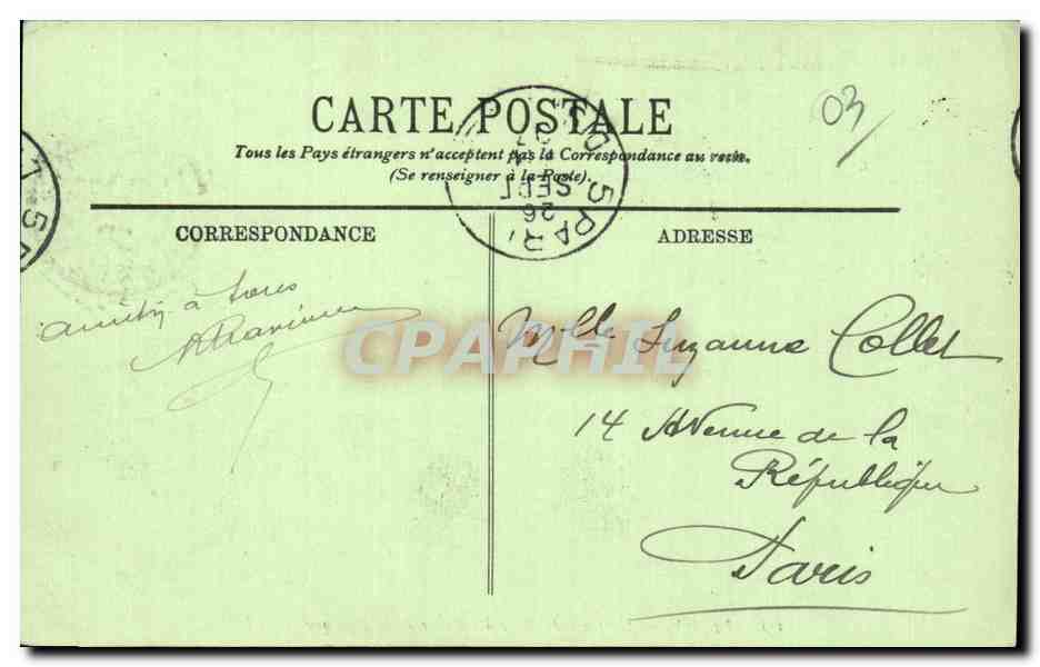 Vichy — Un Coin du Parc à l'Heure de la Musique — LL. — Rückseite