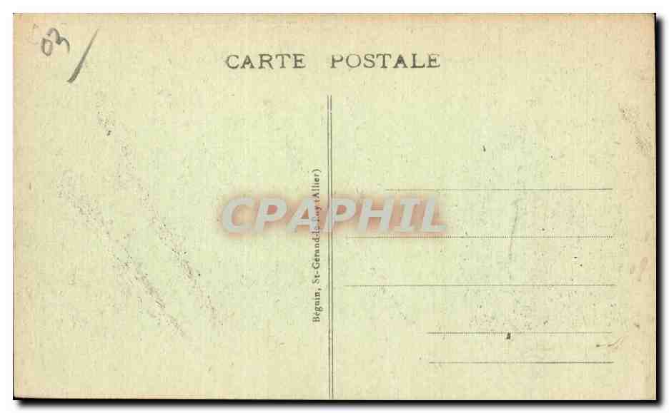 Bourbonnais - Environs de Vichy - Chateau de Busset - CPA  — Rückseite
