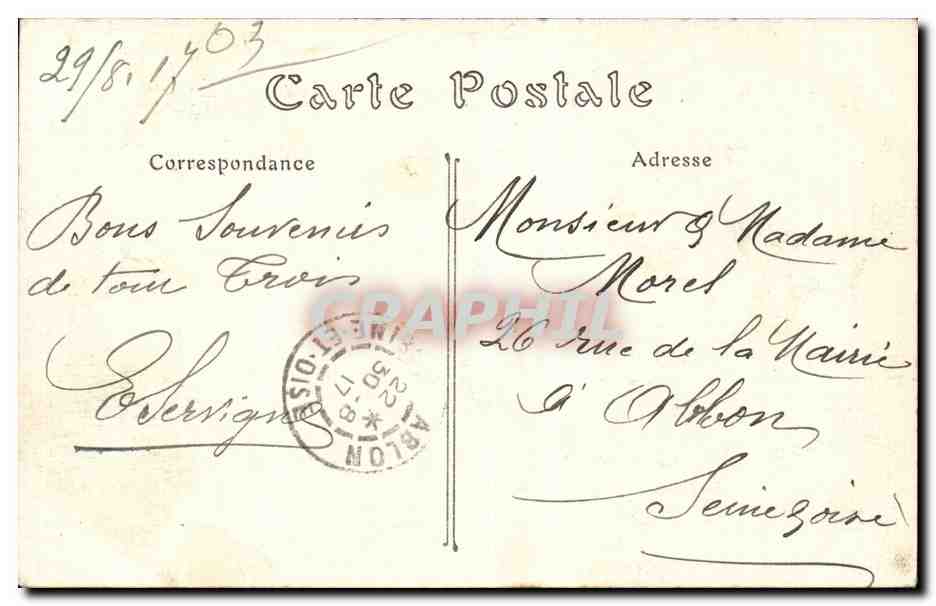 Vichy - Le casino - Le Saon de Conversation - CPA  — Rückseite