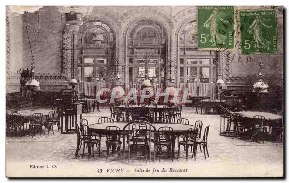 Vichy - Salle de Jeu du Baccarat - CPA 