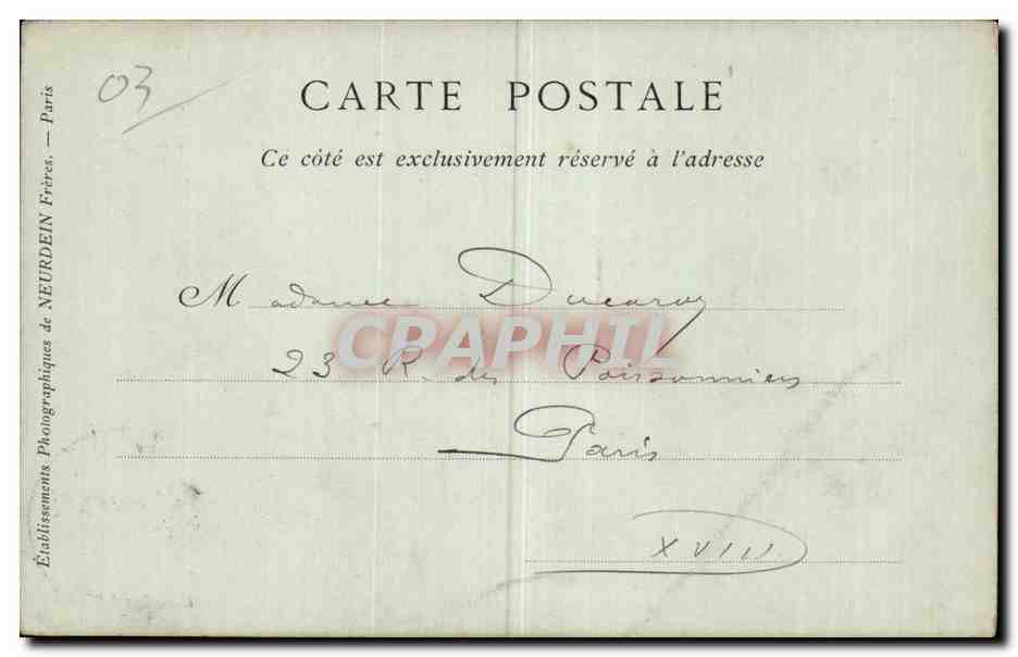 Environs de Vichy - Chateau de Busset - CPA  — Verso