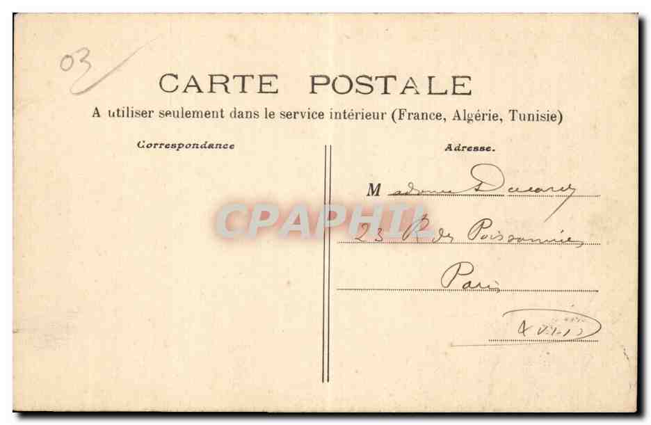 Moulins - La Cathedrale Motifs Flute - CPA  — Verso