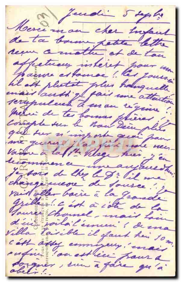 Vichy - La Galerie Couverte - CPA  — Rückseite