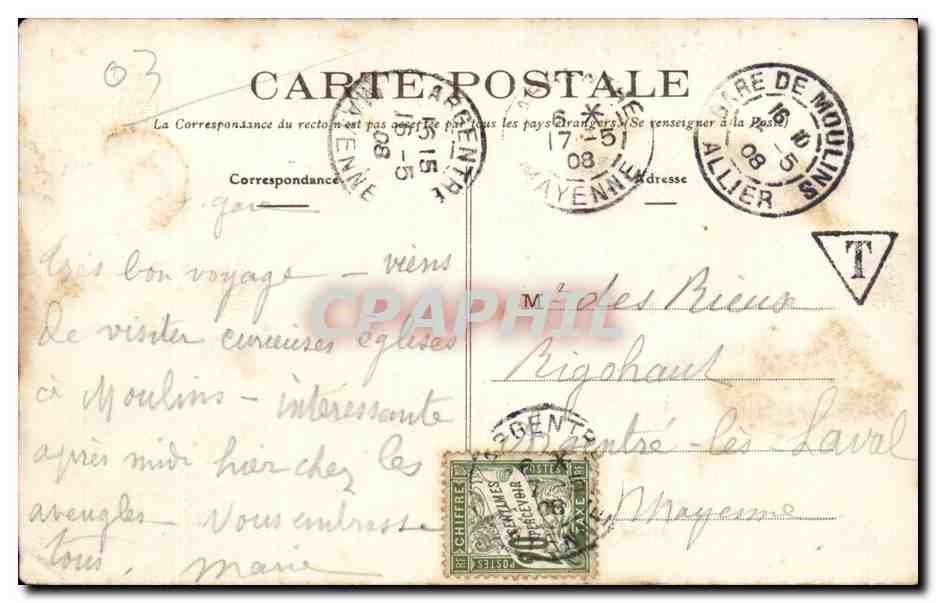 Moulins - Place d Allier - CPA  — Verso