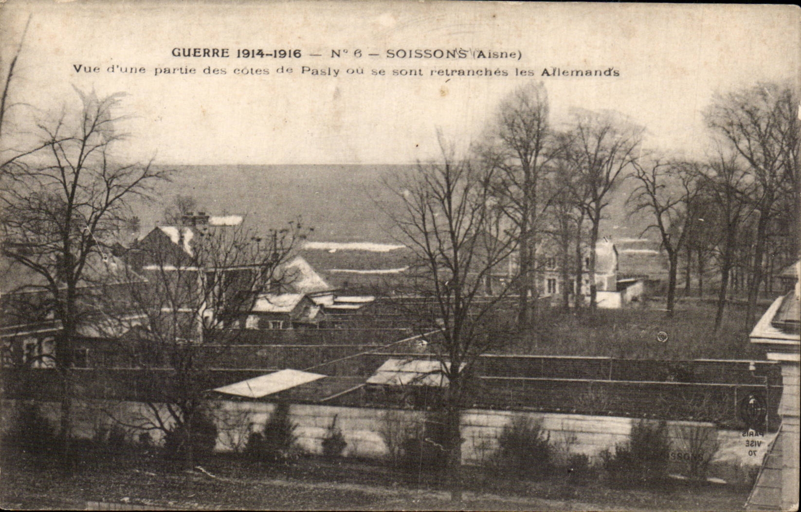 Soissons - Guerre 1914 - 1916 - Vue d une partie des cotes de Pasly - CPA 