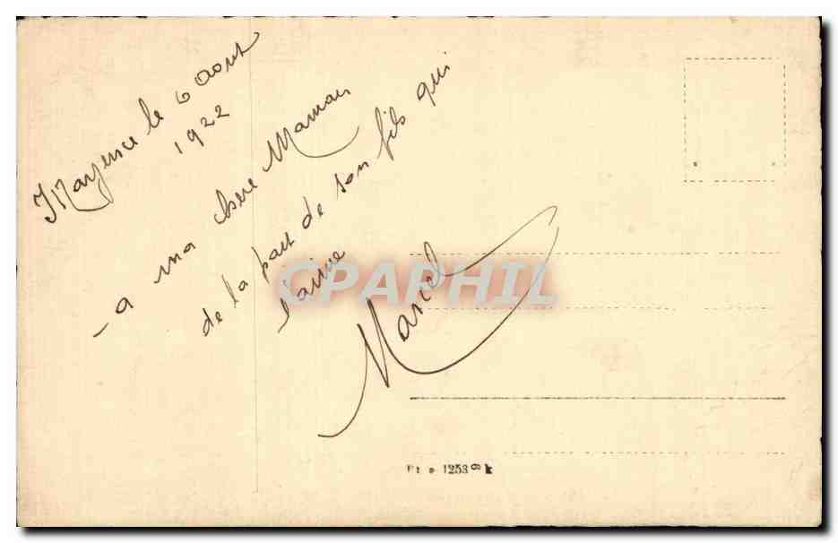 CARTE PHOTO Militaria Soldat Mayence — Rückseite