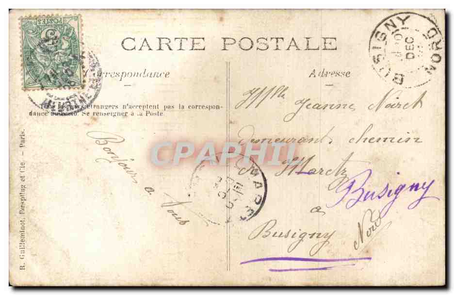 Groupe de soldats en uniforme — France — éditeur R. Gaillemont, Presplug et fils, Paris — Reverso