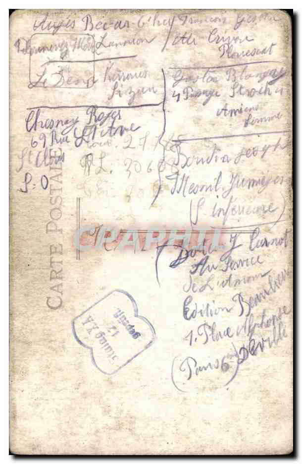 CARTE PHOTO Militaria Soldats Stalag X A  — Verso
