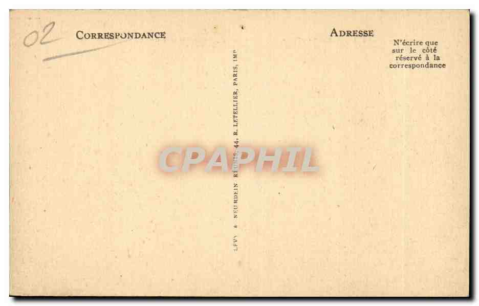 Coucy le Chateau - Avant la Guerre - Vue prise au Levant - CPA  — Verso