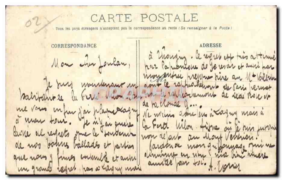 La Ferte Milon - Vue de la Ville - CPA  — Rückseite