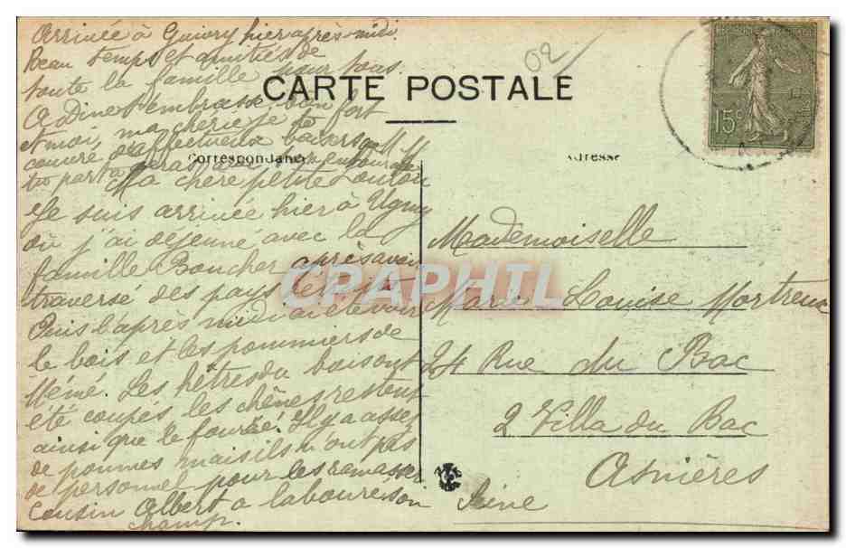 Chauny (Aisne) — La Retraite des Allemands — Aspect de la Ville — Guivory, 18 octobre 1917 — Reverso