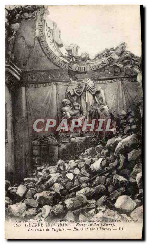 Ruines de l'Église — Berry-au-Bac (Aisne) — Section Photographique de Paris n° 37