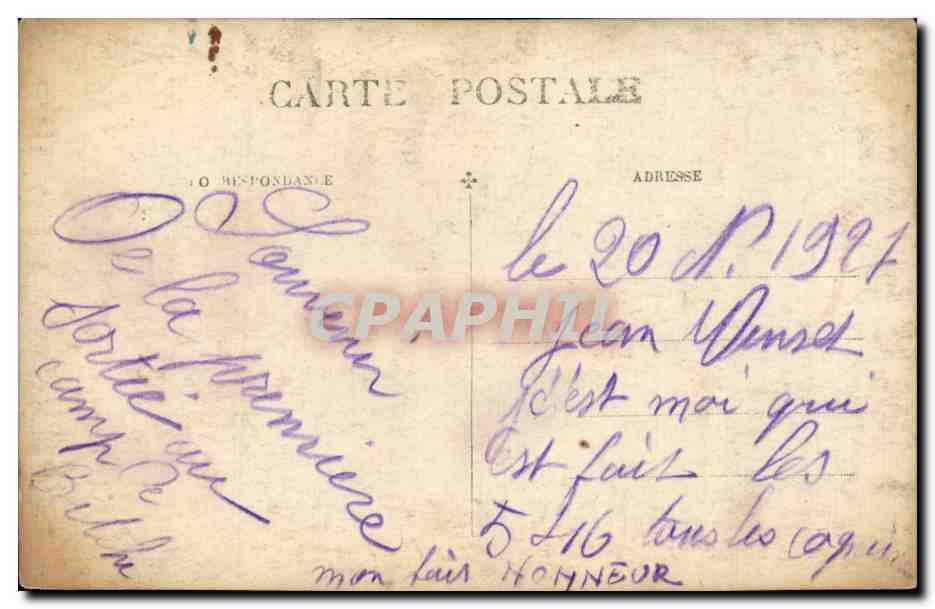 CARTE PHOTO Militaria Soldats Bitche 1927 — Rückseite