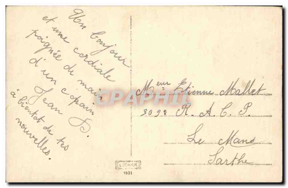 CARTE PHOTO Militaria Soldats — Rückseite