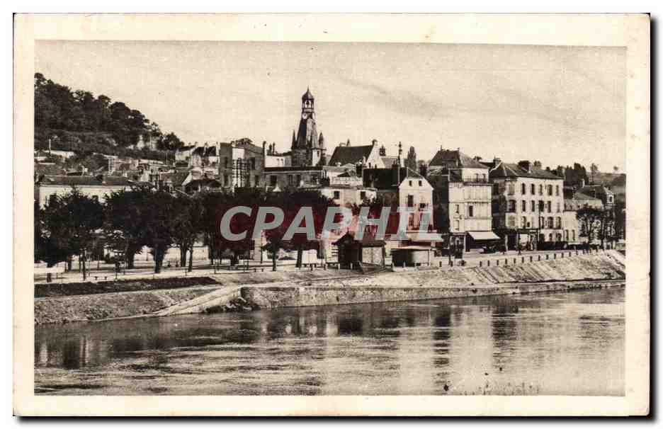 Chateau Thierry - Place Jean de la Fontaine und das Alte Schloss - Antike Ansichtskarte