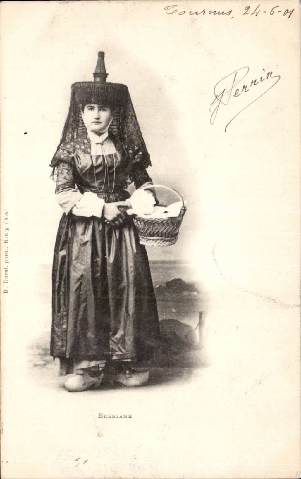 Folklore - Costumes - Bressane - Femme Tournus - CPA 