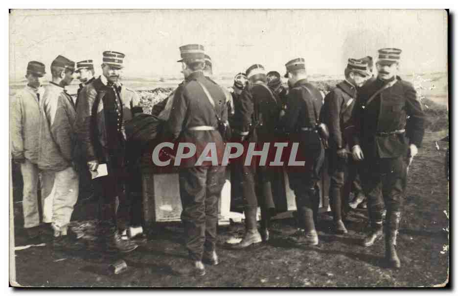 Groupe de soldats français — scène militaire — Société Lumière - Lyon