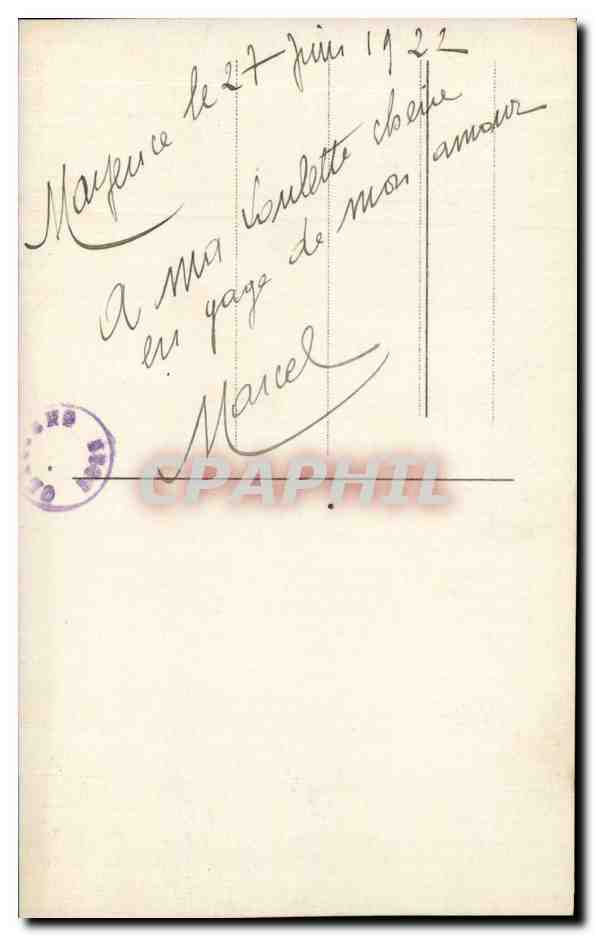 CARTE PHOTO Militaria Soldat Mayence 1922 — Verso