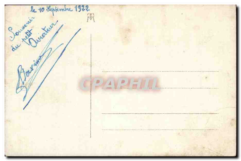 CARTE PHOTO Militaria Soldat Souvenir du petit aviateur 1922 — Rückseite