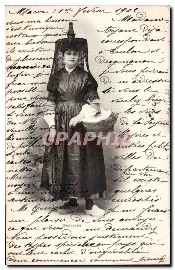 Folklore - Costume - Une Bressane - CPA 