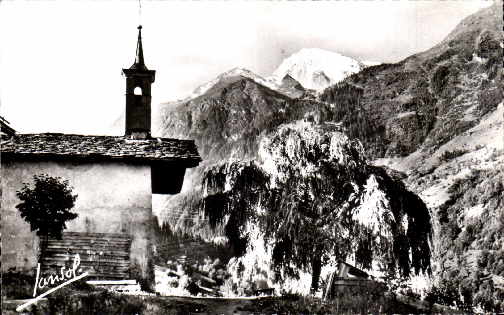 Ste Foi Tarentaise - La Chapelle Ste Barbe et le Mont Pourri - CPA 