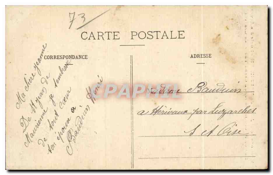 Environs de St Jean de Maurienne - Route des Arves - Combe Genin - CPA  — Verso