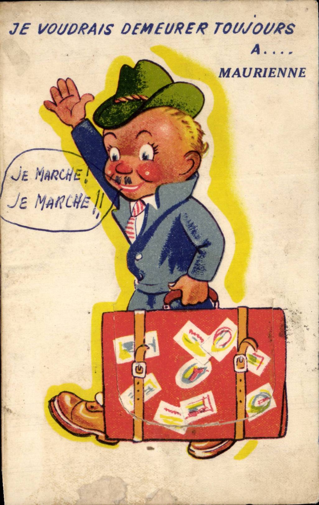CARTE SYSTEME Maurienne - Souvenir - Illustration - Je voudrais demeurer toujours a Maurienne - CPA 