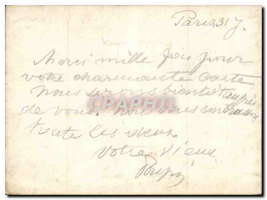 CARTE PHOTO Militaria Cavalier  — Rückseite