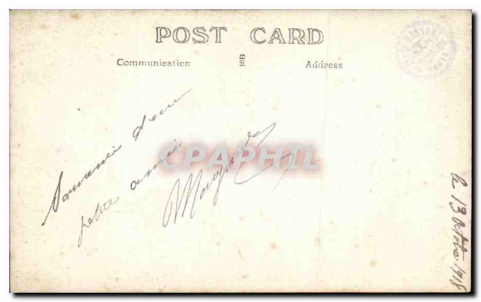 CARTE PHOTO Militaria Soldat Poilu — Rückseite