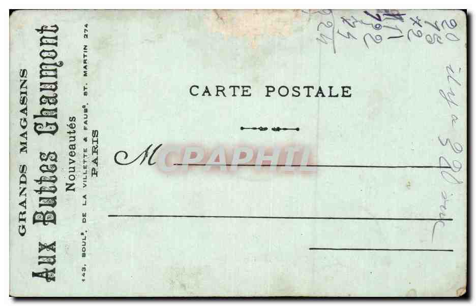 CPA Paris Exposition universelle de 1900 Champ de Mars — Reverso