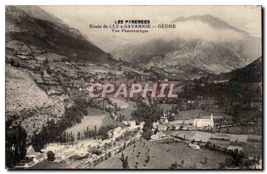 Route de Luz a Gavarnie - Gedre - Vue Panoramique - CPA