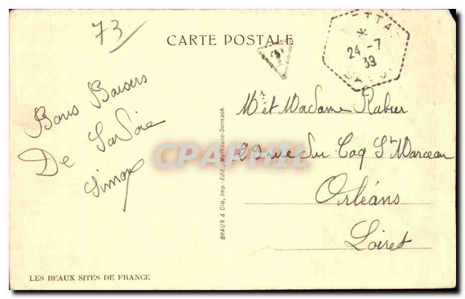 La Giettaz - Vallee de L Arondine - CPA  — Rückseite