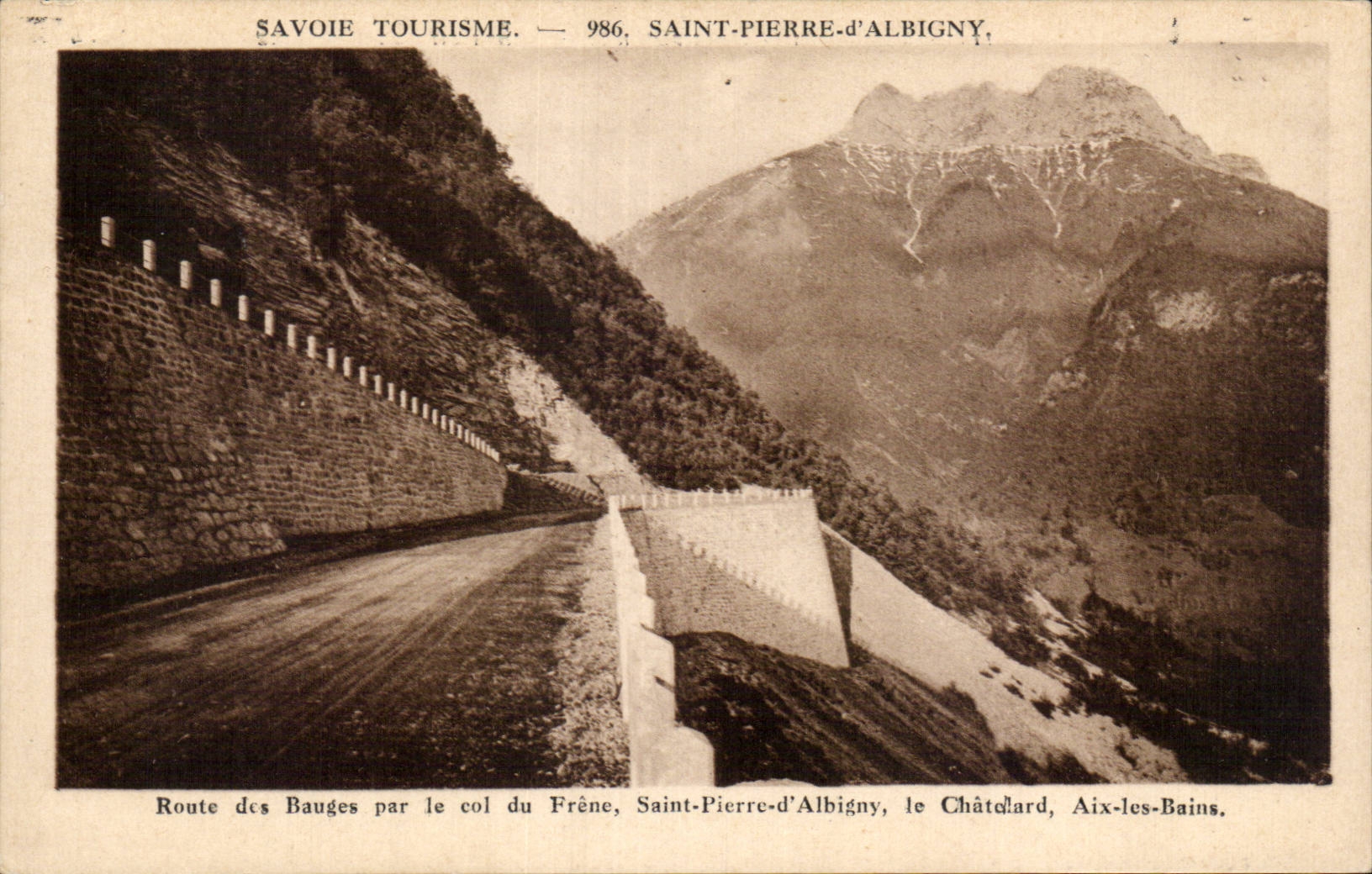 Saint Pierre D Albigny - Route des Bauges par le Col du Frene - CPA 