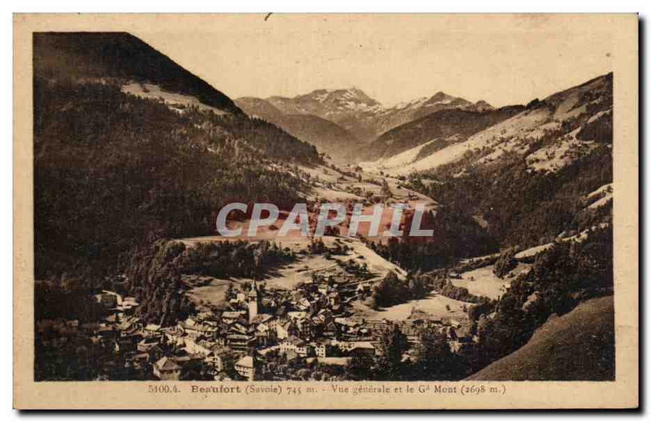Beaufort - Vue Generale et le Mont - CPA 