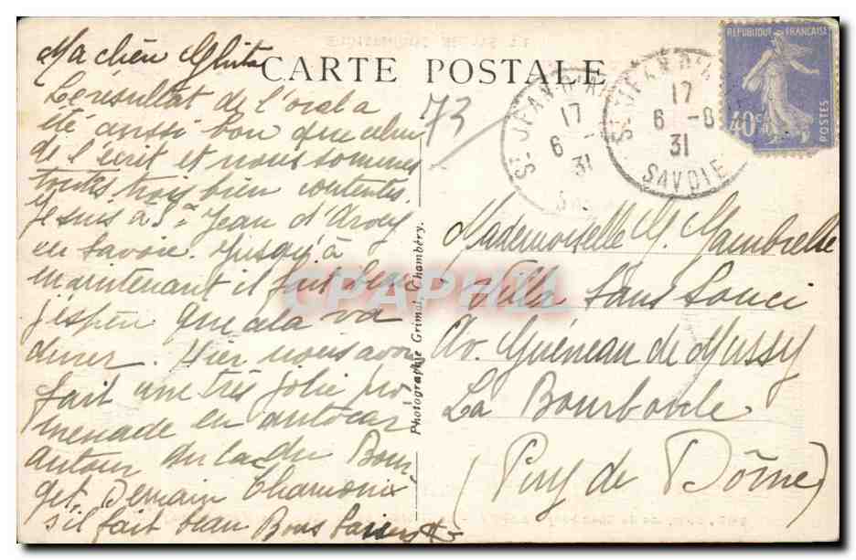 Barby - Le Chateau de la batie - Le Mont Pennay - CPA  — Rückseite