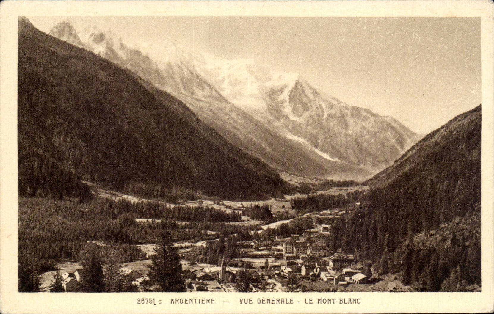 Argentiere - Le Mont Blanc - Vue Generale - CPA 