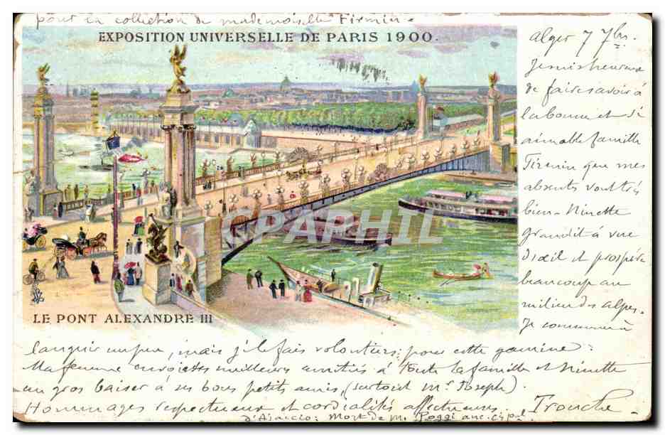 Paris - Exposition de 1900 - Le Pont Alexandre III - Illustration - CPA