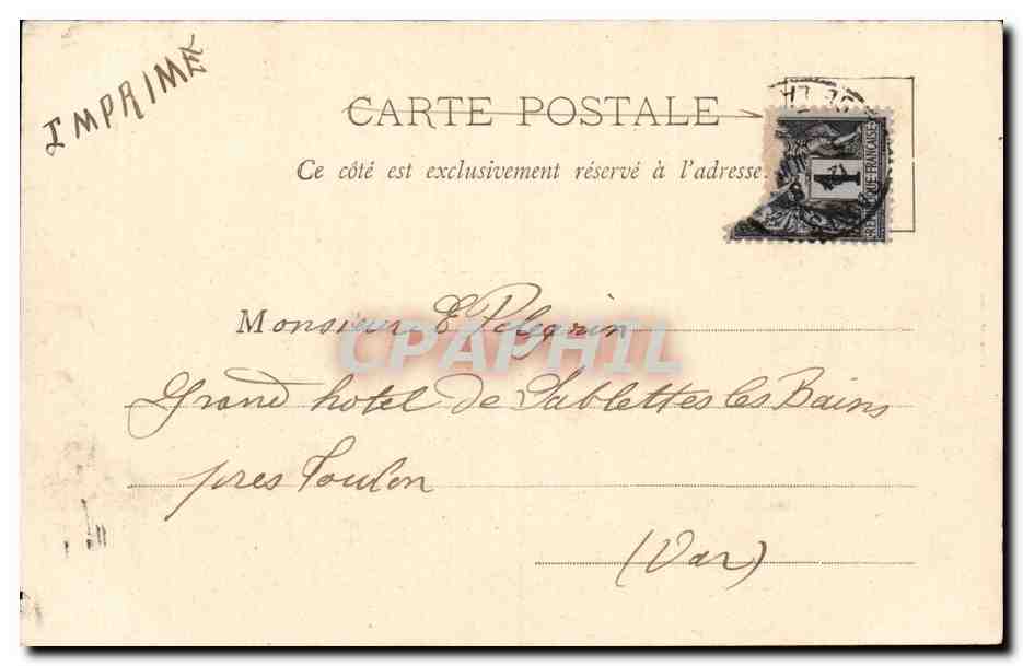 Paris - Exposition de 1900 - Entree du Grand Palais - CPA — Verso