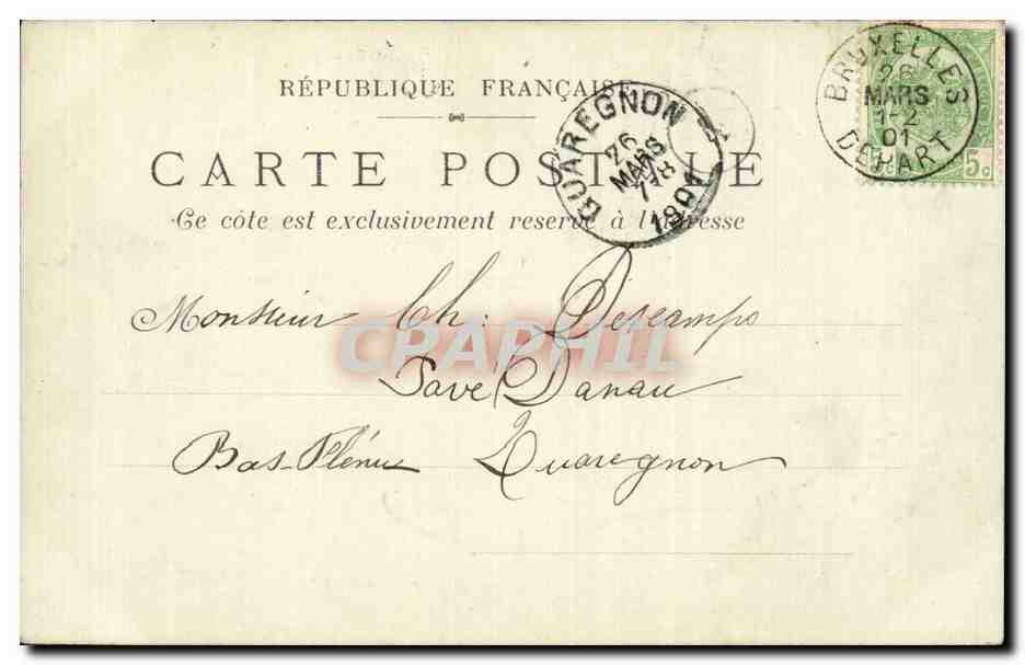 Paris - Exposition Universelle de 1900 - Le Grand Palais - Illustration - CPA — Rückseite