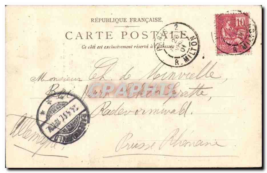 Paris - Exposition Universelle de 1900 - Rue des Nations - Pavillon de Monaco et de la Suede - CPA — Rückseite