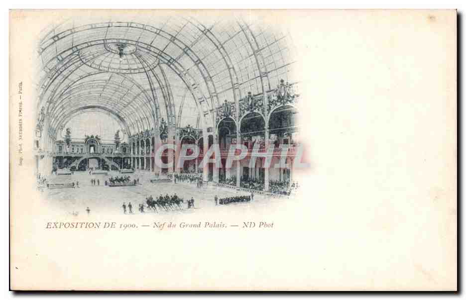 Paris - Exposition Universelle de 1900 - Nef du Grand Palais Chevaux Hippisme Equitation Horse Horses - CPA