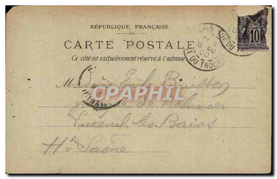 Paris - Exposition Universelle 1900 - Humour - Illustration Hippopotame - La Mer d Herbe - CPA — Rückseite