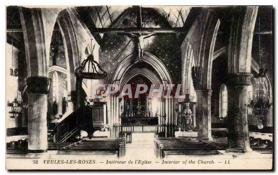 CPA Veules les Roses Interieur de l eglise 