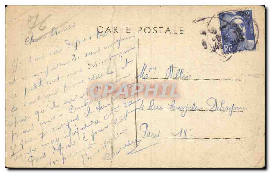CPA Veules les Roses Villa sur les bords de la Veules — Rückseite