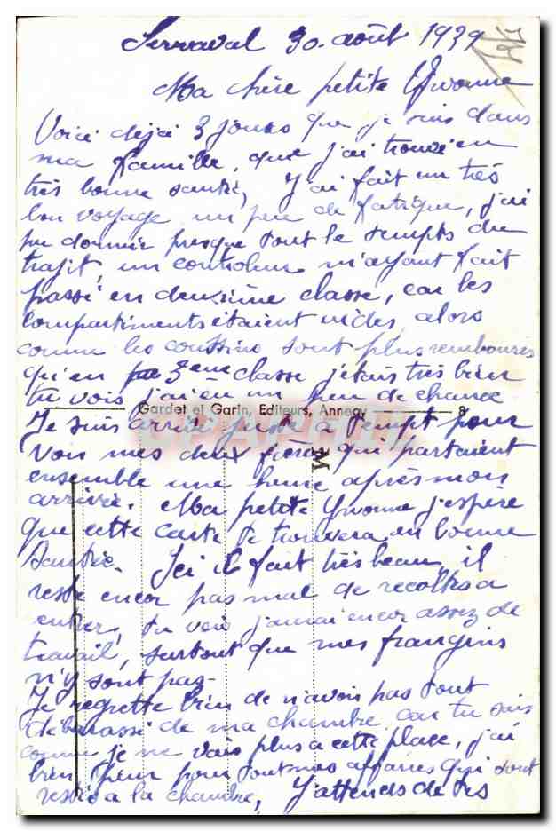 Annecy - Île des Cygnes et la Plage — Gardet et Garnin, éditeurs — Reverso