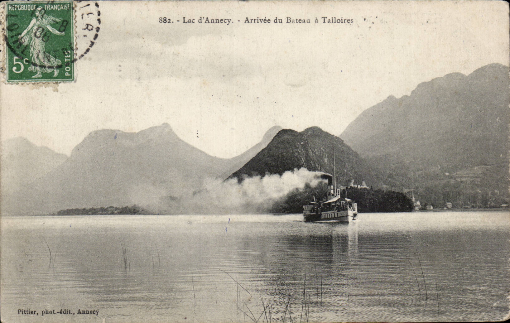 Lac d'Annecy — Arrivée du Bateau à Talloires — Pittier, phot.-édit., Annecy
